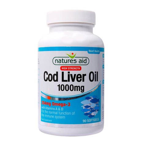 GETIT.QA- Qatar’s Best Online Shopping Website offers NATURES AID COD LIVER OIL 1000MG 90PCS at the lowest price in Qatar. Free Shipping & COD Available!