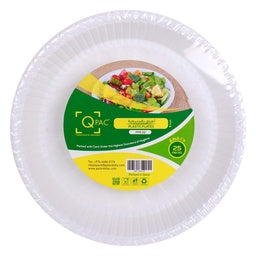 QPac Plastic Plates 9 Inch 25 pcs