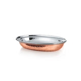 GETIT.QA- Qatar’s Best Online Shopping Website offers CHEFLINE DOUBLE WALL COPPER OVAL CURRY DISH 18.5CM at the lowest price in Qatar. Free Shipping & COD Available!