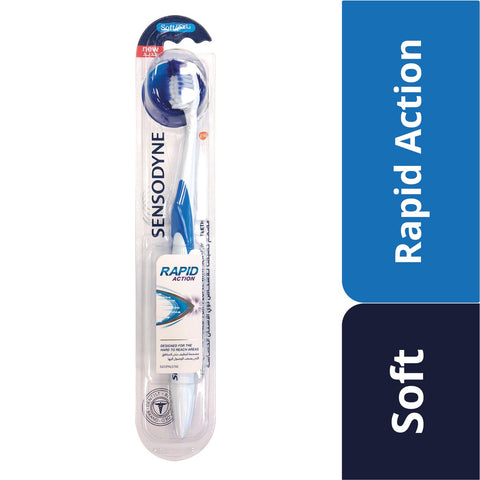 GETIT.QA- Qatar’s Best Online Shopping Website offers SENSODYNE RAPID ACTION TOOTHBRUSH SOFT ASSORTED COLOUR 1 PC at the lowest price in Qatar. Free Shipping & COD Available!