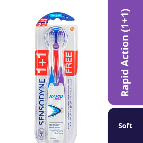 GETIT.QA- Qatar’s Best Online Shopping Website offers SENSODYNE TOOTHBRUSH RAPID ACTION SOFT 2 PCS at the lowest price in Qatar. Free Shipping & COD Available!