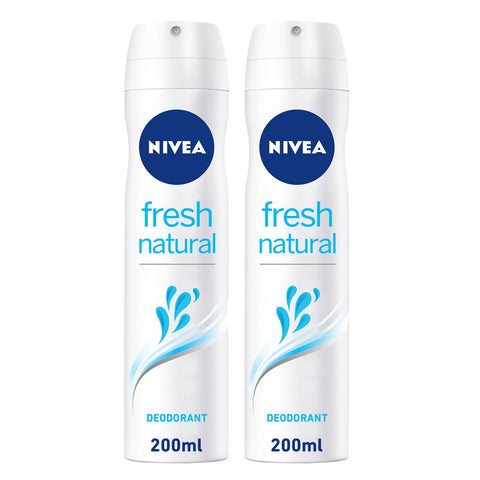 GETIT.QA- Qatar’s Best Online Shopping Website offers NIVEA DEODORANT FRESH NATURAL FOR WOMEN 2 X 200 ML at the lowest price in Qatar. Free Shipping & COD Available!