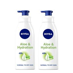 Nivea Body Lotion Aloe & Hydration Normal & Dry Skin Value Pack 2 x 400 ml
