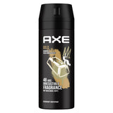 GETIT.QA- Qatar’s Best Online Shopping Website offers AXE GOLD BODY SPRAY FOR MEN OUDWOOD & DARK VANILLA 150 ML at the lowest price in Qatar. Free Shipping & COD Available!