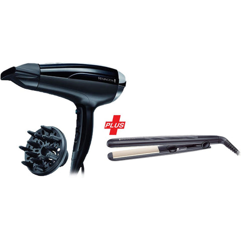 GETIT.QA- Qatar’s Best Online Shopping Website offers REMINGTON HAIR DRYER D5215 + STRAIGHTENER S3500 at the lowest price in Qatar. Free Shipping & COD Available!