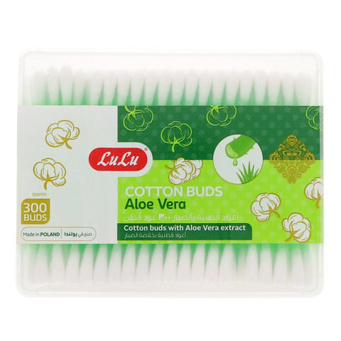 GETIT.QA- Qatar’s Best Online Shopping Website offers LULU ALOE VERA COTTON BUDS 300 PCS at the lowest price in Qatar. Free Shipping & COD Available!