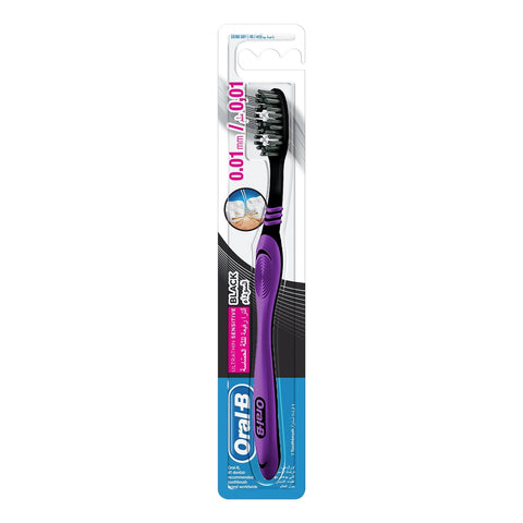 GETIT.QA- Qatar’s Best Online Shopping Website offers ORAL-B ULTRATHIN SENSITIVE BLACK EXTRA SOFT MANUAL TOOTHBRUSH ASSORTED COLOR-- 1 PC at the lowest price in Qatar. Free Shipping & COD Available!