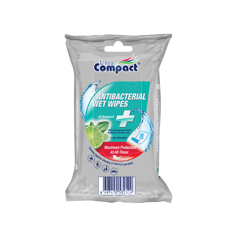 GETIT.QA- Qatar’s Best Online Shopping Website offers ULTRA COMPACT WET WIPES ANTIBACTERIAL 15PCS at the lowest price in Qatar. Free Shipping & COD Available!