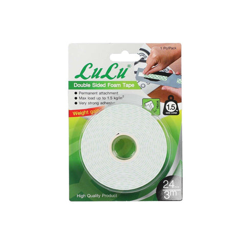 GETIT.QA- Qatar’s Best Online Shopping Website offers LULU DOUBLE SIDE FOAM TAPE AT15 24MMX3M at the lowest price in Qatar. Free Shipping & COD Available!