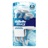 GETIT.QA- Qatar’s Best Online Shopping Website offers GILLETTE BLUE 3 COOL MEN'S 3-BLADED DISPOSABLE RAZOR 3 PCS at the lowest price in Qatar. Free Shipping & COD Available!