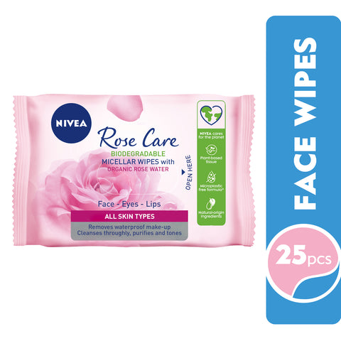 GETIT.QA- Qatar’s Best Online Shopping Website offers NIVEA FACE WIPES MICELLAR ROSE CARE 25 PCS at the lowest price in Qatar. Free Shipping & COD Available!