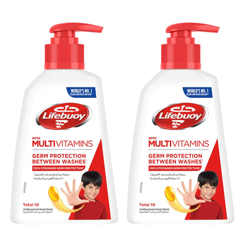 GETIT.QA- Qatar’s Best Online Shopping Website offers LIFEBUOY TOTAL ACTIV SILVER FORMULA GERM PROTECTION HANDWASH VALUE PACK 2 X 200 ML at the lowest price in Qatar. Free Shipping & COD Available!