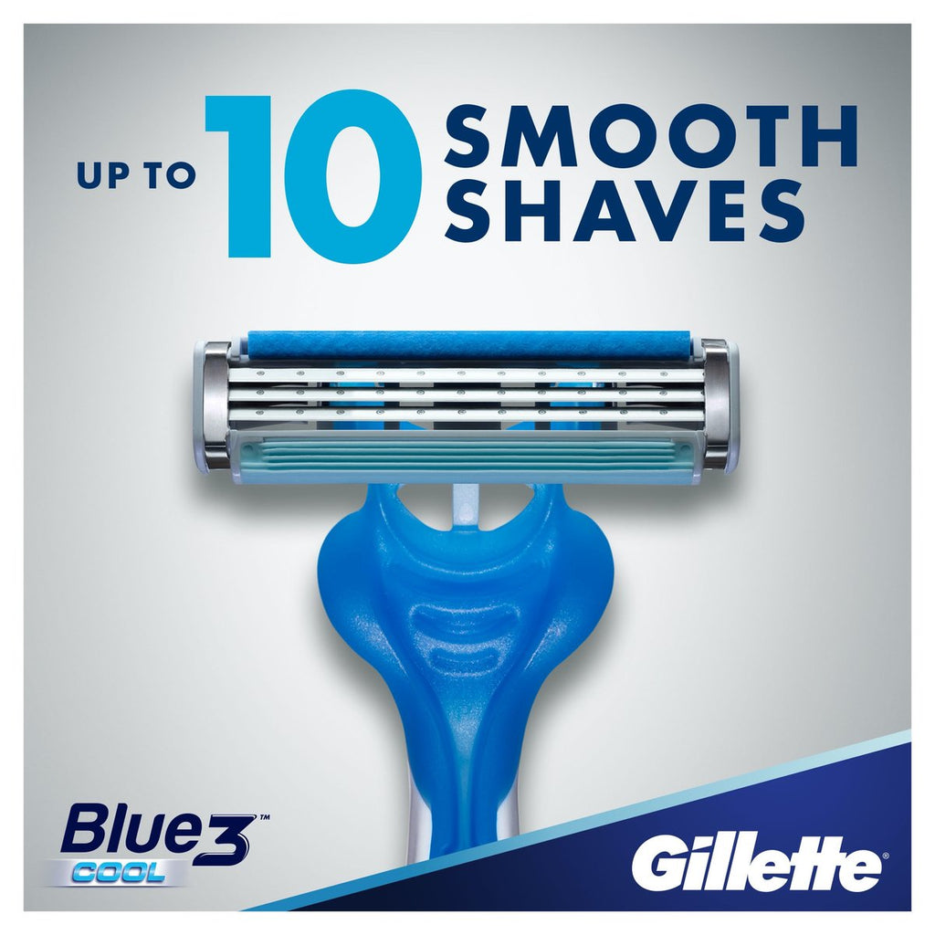 Cool Razor Statments GETIT.QA | GILLETTE BLUE 3 COOL MEN'S 3-BLADED DISPOSABLE RAZOR 8 PCS ...