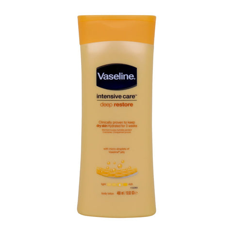 GETIT.QA- Qatar’s Best Online Shopping Website offers VASELINE BODY LOTION INTENSIVE CARE DEEP RESTORE 400ML at the lowest price in Qatar. Free Shipping & COD Available!