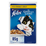 GETIT.QA- Qatar’s Best Online Shopping Website offers Purina Wet Cat Food Felix As Good As It Looks With Chicken in Jelly 85 g at the lowest price in Qatar. Free Shipping & COD Available!
