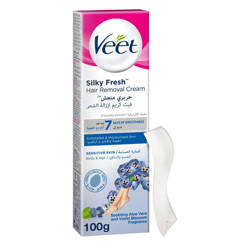 GETIT.QA- Qatar’s Best Online Shopping Website offers VEET HAIR REMOVAL CREAM SENSITIVE SKIN 100 ML at the lowest price in Qatar. Free Shipping & COD Available!