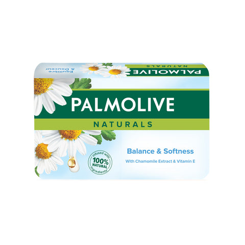 GETIT.QA- Qatar’s Best Online Shopping Website offers PALMOLIVE NATURALS BAR SOAP BALANCED & SOFTNESS WITH CHAMOMILE AND VITAMIN E 150G at the lowest price in Qatar. Free Shipping & COD Available!