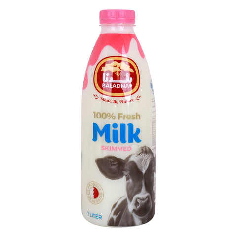 Baladna Fresh Skimmed Milk 1Litre - GETIT.QA