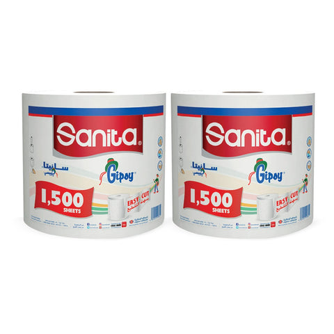 GETIT.QA- Qatar’s Best Online Shopping Website offers SANITA GIPSY MAXI ROLL 2 X 1500 SHEETS at the lowest price in Qatar. Free Shipping & COD Available!