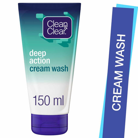 GETIT.QA- Qatar’s Best Online Shopping Website offers CLEAN & CLEAR CREAM WASH DEEP ACTION-- 150 ML at the lowest price in Qatar. Free Shipping & COD Available!