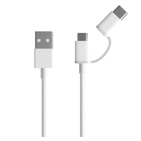 GETIT.QA- Qatar’s Best Online Shopping Website offers MI 2-IN-1 USB CABLE (MICRO USB TO TYPE-C) 100CM SJX02ZM at the lowest price in Qatar. Free Shipping & COD Available!