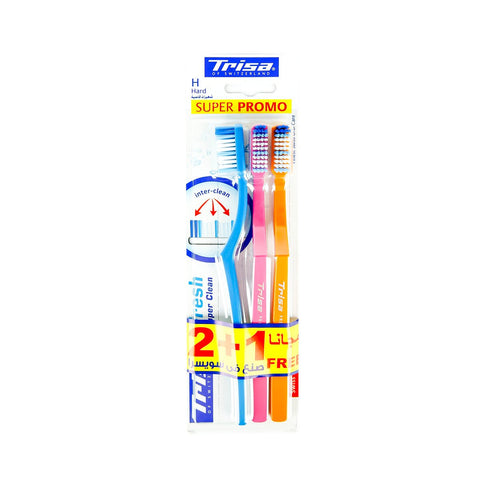 GETIT.QA- Qatar’s Best Online Shopping Website offers TRISA TOOTHBRUSH FRESH SUPER CLEAN HARD 2+1 at the lowest price in Qatar. Free Shipping & COD Available!