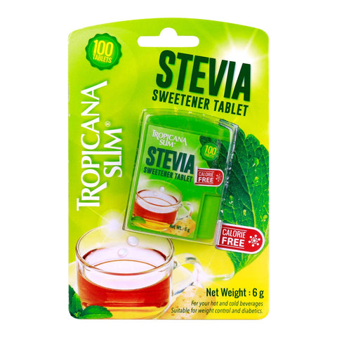 GETIT.QA- Qatar’s Best Online Shopping Website offers TROPICANA SLIM STEVIA SWEETENER TABLET 100PCS at the lowest price in Qatar. Free Shipping & COD Available!