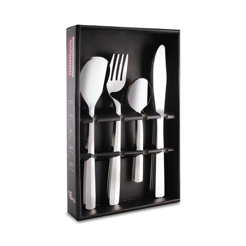 GETIT.QA- Qatar’s Best Online Shopping Website offers MONTAVO STAINLESS STEEL CUTLERY SETS-- 16 PIECES at the lowest price in Qatar. Free Shipping & COD Available!