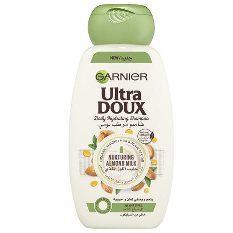 GETIT.QA- Qatar’s Best Online Shopping Website offers GARNIER ULTRA DOUX NURTURING ALMOND MILK SHAMPOO 400 ML at the lowest price in Qatar. Free Shipping & COD Available!