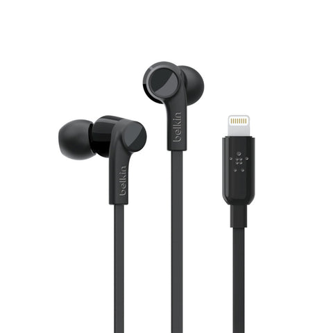 GETIT.QA- Qatar’s Best Online Shopping Website offers BELKIN ROCKSTAR MFI LIGHTNING IN-EAR HEADPHONES WITH MICROPHONE(G3H001BT BK) BLACK at the lowest price in Qatar. Free Shipping & COD Available!