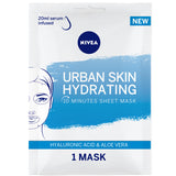 GETIT.QA- Qatar’s Best Online Shopping Website offers NIVEA FACE SHEET MASK URBAN SKIN HYDRATING HYALURONIC ACID & ALOE VERA 1 PC at the lowest price in Qatar. Free Shipping & COD Available!