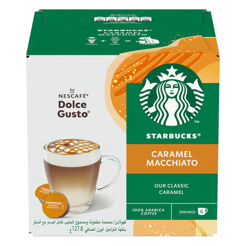 GETIT.QA- Qatar’s Best Online Shopping Website offers Starbucks Caramel Macchiato by Nescafe Dolce Gusto Coffee Pods 127.8 g at the lowest price in Qatar. Free Shipping & COD Available!
