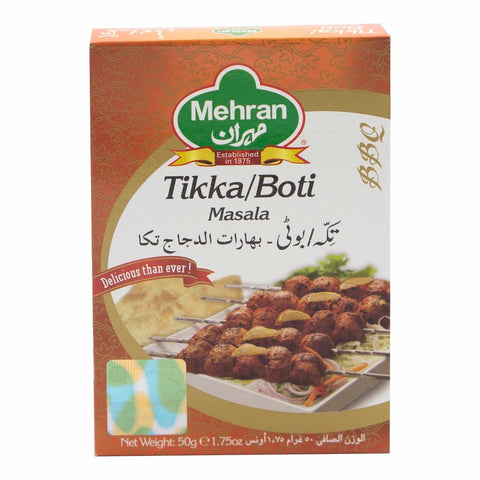 GETIT.QA- Qatar’s Best Online Shopping Website offers MEHRAN TIKKA / BOTI MASALA 50 G at the lowest price in Qatar. Free Shipping & COD Available!