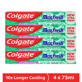 GETIT.QA- Qatar’s Best Online Shopping Website offers COLGATE GEL TOOTHPASTE MAX FRESH CLEAN MINT 4 X 75 ML at the lowest price in Qatar. Free Shipping & COD Available!