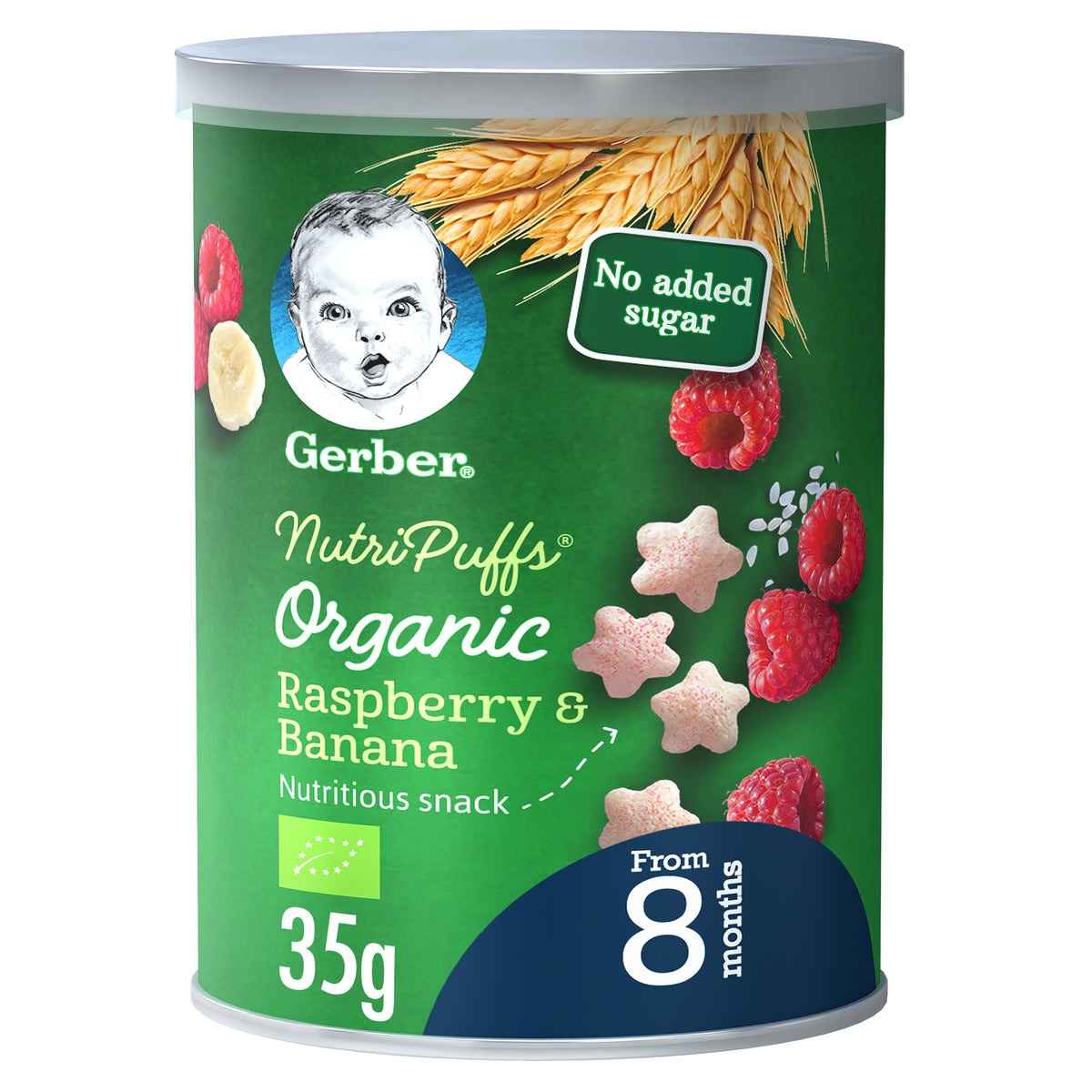 Gerber Baby Food Organic Nutri Puffs Raspberry Banana From