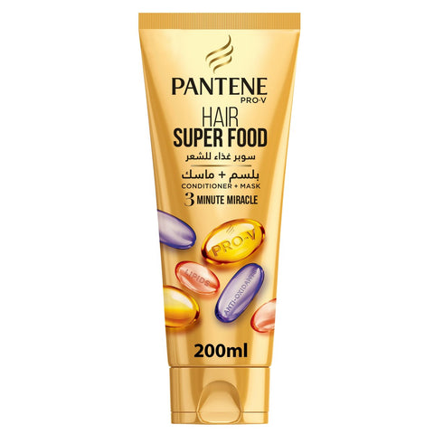 GETIT.QA- Qatar’s Best Online Shopping Website offers PANTENE PROV HAIR SUPER FOOD 3 MINUTE MIRACLE CONDITIONER 200 ML at the lowest price in Qatar. Free Shipping & COD Available!