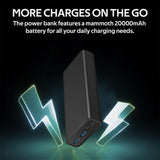 GETIT.QA- Qatar’s Best Online Shopping Website offers PROMATE - BOLT 20 20000MAH PORTABLE POWER BANK SUPER-SLIM FAST CHARGING WITH 2A DUAL USB PORT BLACK at the lowest price in Qatar. Free Shipping & COD Available!