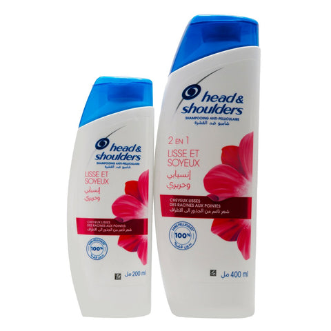 GETIT.QA- Qatar’s Best Online Shopping Website offers HEAD & SHOULDERS 2IN1 SHAMPOO SMOOTH & SILKY 400ML + 200ML at the lowest price in Qatar. Free Shipping & COD Available!