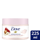 GETIT.QA- Qatar’s Best Online Shopping Website offers DOVE BODY SCRUB EXFOLIATING POMEGRANATE SEEDS & SHEA BUTTER 225 ML at the lowest price in Qatar. Free Shipping & COD Available!