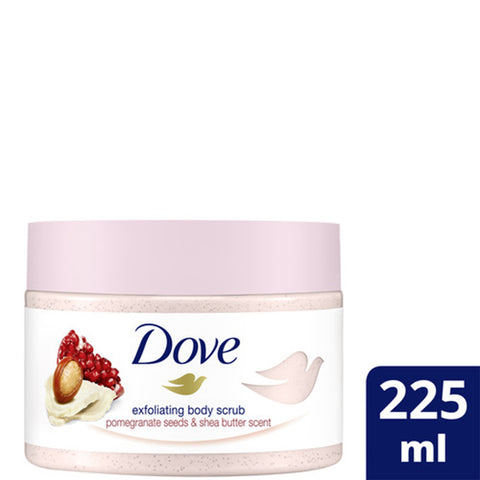 GETIT.QA- Qatar’s Best Online Shopping Website offers DOVE BODY SCRUB EXFOLIATING POMEGRANATE SEEDS & SHEA BUTTER 225 ML at the lowest price in Qatar. Free Shipping & COD Available!