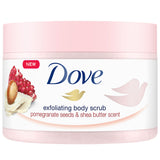 GETIT.QA- Qatar’s Best Online Shopping Website offers DOVE BODY SCRUB EXFOLIATING POMEGRANATE SEEDS & SHEA BUTTER 225 ML at the lowest price in Qatar. Free Shipping & COD Available!