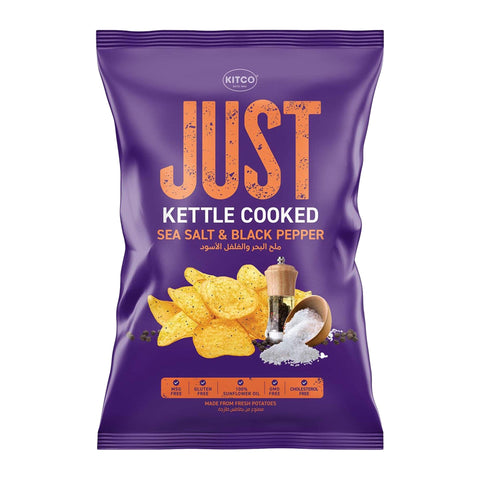 Kitco Just Sea Kettle Cooked Sea Salt & Black Pepper Potato Chips 40 g