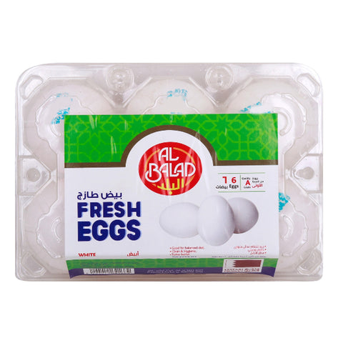 AL BALAD FRESH WHITE EGGS LARGE 6PCS