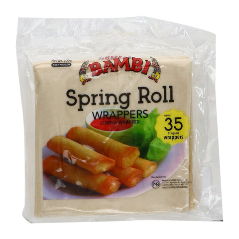 GETIT.QA- Qatar’s Best Online Shopping Website offers BAMBI SPRING ROLL WRAPPERS (LUMPIA WRAPPER) 200 G at the lowest price in Qatar. Free Shipping & COD Available!