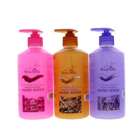 Rosa Bella Moisturizing Hand Wash Assorted Value Pack 3 x 500 ml