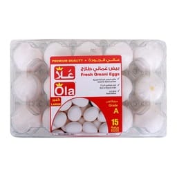 Ola White Eggs Large 15 pcs