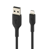 GETIT.QA- Qatar’s Best Online Shopping Website offers BELKIN BOOST CHARGE USB-A - LIGHTNING - CABLE, 1 M, BLACK (CAA001BT) at the lowest price in Qatar. Free Shipping & COD Available!