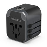 GETIT.QA- Qatar’s Best Online Shopping Website offers PLATINUM UNIVERSAL TRAVEL ADAPTER DUAL USB 2.4A P-UTAUSB2BK at the lowest price in Qatar. Free Shipping & COD Available!