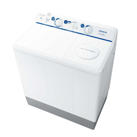 GETIT.QA- Qatar’s Best Online Shopping Website offers HITACHI TWIN TUB TOP LOAD WASHING MACHINE PS999EJ3CGXWH 7KG at the lowest price in Qatar. Free Shipping & COD Available!