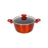GETIT.QA- Qatar’s Best Online Shopping Website offers CHEFLINE DZN22 INDUCTION BASE CERAMIC NATURAL COATING DUTCH OVEN, 22 CM, RED at the lowest price in Qatar. Free Shipping & COD Available!